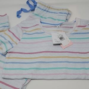 Striped 2 pc pajama set SUPER soft sz m